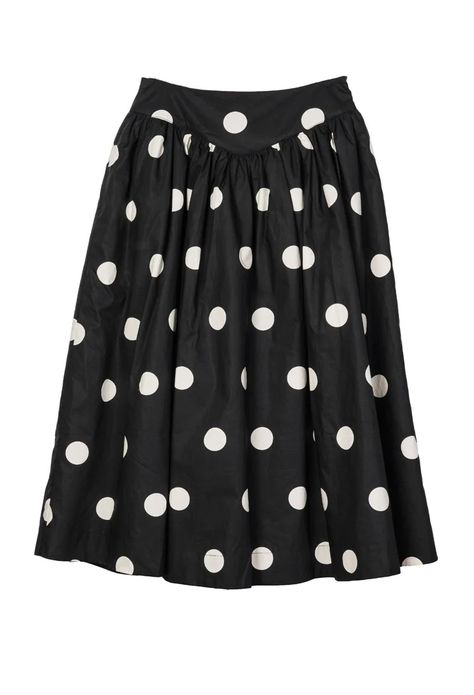 Polka dot skirt outfit