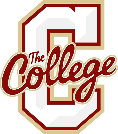 College Logos Design, College University Logo, Vintage College Logo, Sports Lettering, Varsity Graphics, College Graphic Design, College Of Charleston, Secondary Logo, School Spirit Shirts