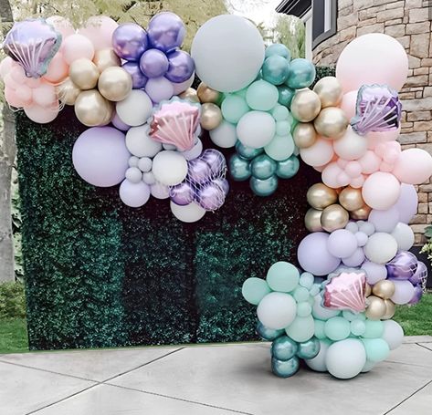 Mermaid Tail Balloon, Mermaid Balloons, Fest Temaer, Girls Birthday Party Decorations, Mermaid Theme Party, Mermaid Baby Showers, Mermaid Theme Birthday, Garland Arch, Sea Birthday