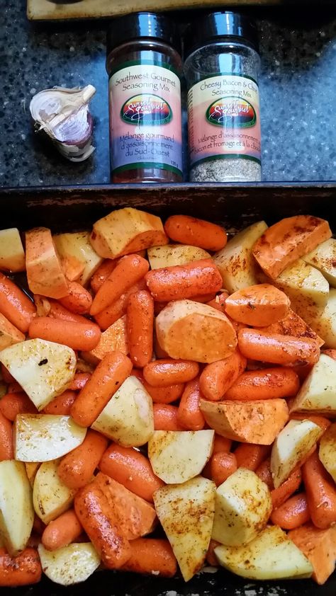 Sunset Gourmet, Sunset Food, Root Veggies, Cheesy Bacon, Pot Roast, Sweet Potato, Carrots, Bacon, Ethnic Recipes