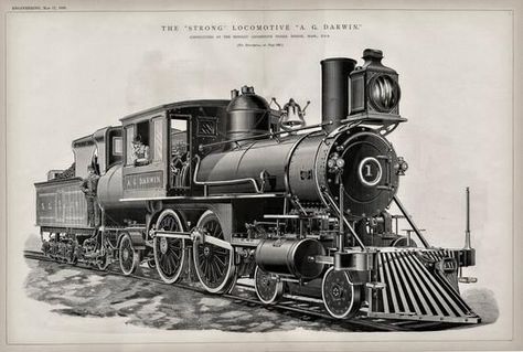 Engineer Drawing, Train Artwork, Train Tattoo, Steam Trains Photography, Train Drawing, Old Steam Train, Engineering Drawing, Railroad Art, Technical Illustration