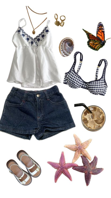 Costal granddaughter White Beach Outfit, Costal Granddaughter, Outfit Layout, White Beach, Photo Outfit, Swaggy Outfits, Summer Blue, Alternative Outfits, Retro Outfits