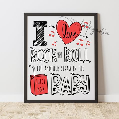 Rocker 1st Birthday, Rock N Roll Nursery Boys, Rock N Roll Gender Reveal, Rock One Birthday, Rock N Roll 2nd Birthday Party, Rock A Bye Baby Shower Theme, Rock Baby Shower Ideas, Rock N Roll Baby Shower Ideas, Music Baby Shower Theme