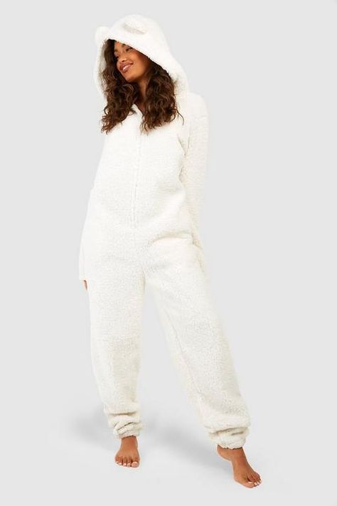 Onesies | Onesies For Women | boohoo UK Onesies For Women, Black Onesie, Girl Sleepover, Sassy Women, Matching Pjs, Fluffy Socks, Women's Robe, Casual Jumpsuit, Soft Leggings