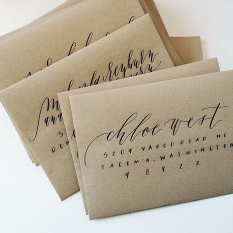 5 Hand Lettering Ideas For Your Next Event | Lovely Olive Living Diy Fonts, Wedding Invitations Envelopes, Classe D'art, Letter Addressing, Envelope Lettering, Calligraphy Envelope, Invitation Calligraphy, Trendy Wedding Invitations, Diy Envelope