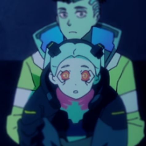 Rebecca And David Matching Icons, Edge Runners, David Martinez, Cyberpunk Edgerunners, Cyberpunk Anime, Matching Pfps, Matching Pfp, Matching Icons, Cyberpunk