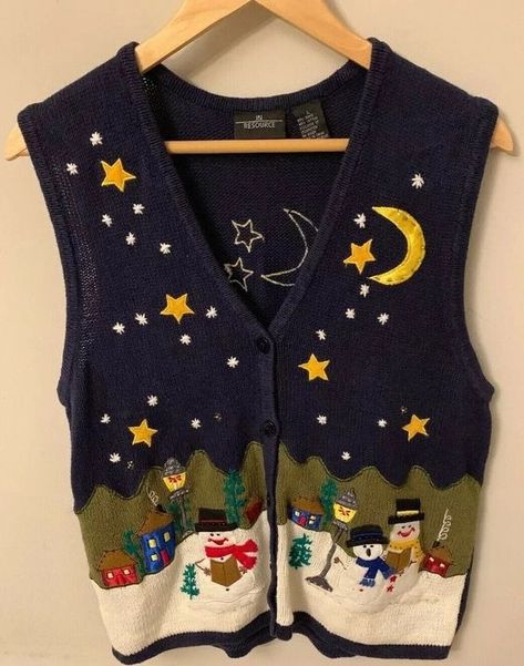 Christmas Vests For Women, Teacher Swag, Ugly Christmas Sweater Vest, Tacky Christmas Sweater, Christmas Attire, Christmas Vest, Christmas Sweater Vest, Cosy Christmas, Christmas Tradition