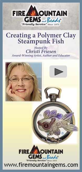 Follow along with award-winning polymer clay artist Christi Friesen to make your own version of her clay steampunk fish project with Premo! Sculpey®️ in this step-by-step tutorial. Polymer Clay Fish Tutorial, Polymer Clay Crystal Fire Mountain Gems And Beads, Polymer Clay Trout, Polymer Clay Fish Tank Decorations, Polymer Clay Dragon Eye Tutorial, Fish Project, Christi Friesen, Steampunk Fish, Polymer Clay Steampunk