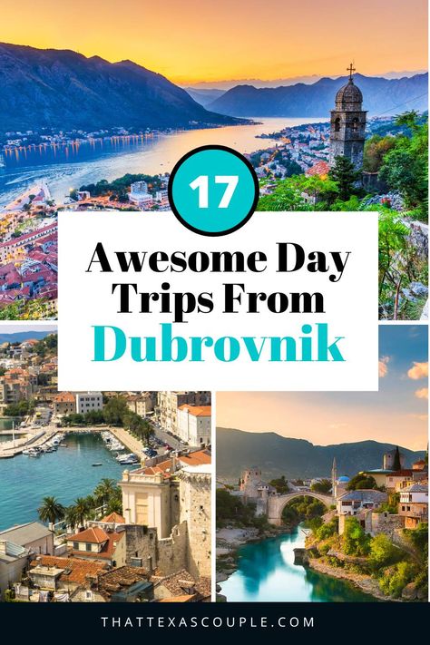 If you are looking for fabulous day trips from Dubrovnik, Croatia, look no further. This post outlines 17 fun day trips from Dubrovnik. Check it out! Dubrovnik things to do | Dubrovnik itinerary | places to see in Croatia | Croatia attractions | things to do in Dubrovnik | Dubrovnik day trips | Dubrovnik Croatia things to do | things to do in Croatia | Croatia vacation | Europe travel guide | Europe travel tips | Adriatic coast Europe Travel Essentials, Croatia Travel Guide, Visit Croatia, Eastern Europe Travel, Europe Trip Itinerary, Europe Itineraries, Croatia Travel, Europe Vacation, Dubrovnik Croatia