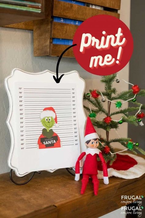 Elf On Shelf With Grinch, Elf On The Shelf And The Grinch, Elf On Shelf Grinch Ideas, Grinch Elf On The Shelf, Grinch On The Shelf, Elf On The Shelf Grinch, Elf On A Shelf Printables, Funny Elf Ideas, Crafts For Barbie