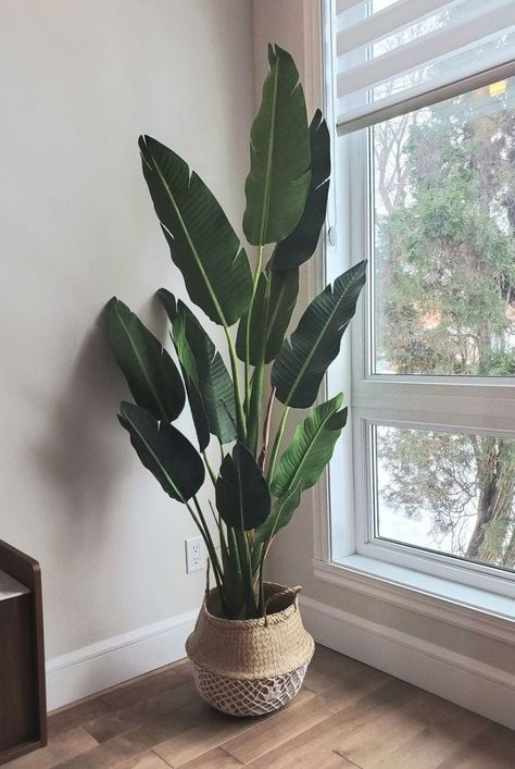 Large Fake Plants, Birds Of Paradise Plant, Bird Of Paradise Plant, Paradise Plant, Artificial Birds, Fake Plants Decor, Casa Country, Artificial Potted Plants, Faux Greenery