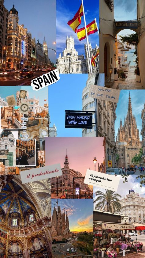 Vision Board Pictures Travel Spain, Spain Travel Photos, Study Abroad Spain Aesthetic, Aesthetic Spain Pictures, Travel Aesthetic Spain, Madrid Spain Aesthetic Wallpaper, Spain Trip Aesthetic, Spain Vision Board, Spain Wallpaper Iphone