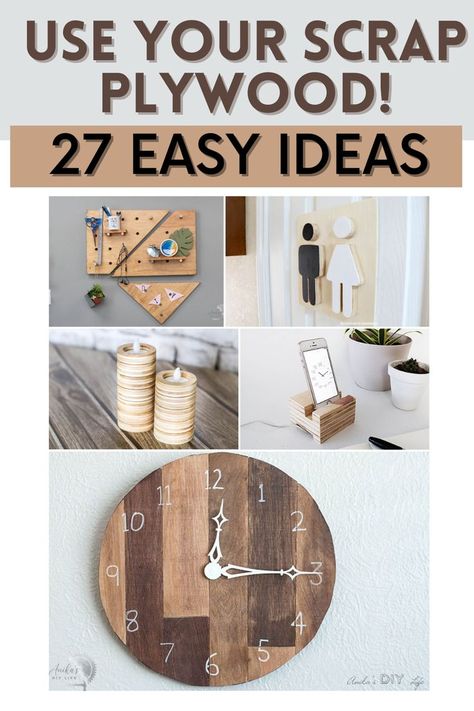 Do you have a pile of scrap plywood? Here are some easy and awesome DIY wood projects you can do to use your scrap plywood stash. They are great beginner woodworking projects and they make great gift ideas! #anikasdiylife Plywood Projects, Woodworking Projects Unique, Scrap Wood Crafts, Wood Projects For Beginners, Unique Woodworking, Woodworking Projects For Kids, Small Woodworking Projects, Easy Wood, Scrap Wood Projects