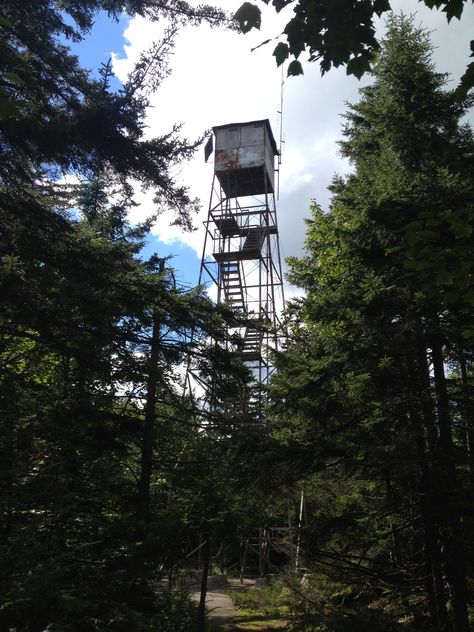 Woodhull fire tower - Adirondack Fire tower challenge Fire Watchtower, Firewatch Tower, Home Pond, Flak Tower, Adirondacks Ny, Fire Lookout, Fire Tower, Smokey Bear, Lookout Tower