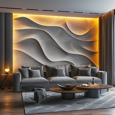 8+ Trendy 3D Wall Panel Designs for a Fresh Interior • 333+ Art Images 3d Mdf 3d Wall Panels, Cnc Wall Design, Drawing Room Wall Design, Wall Panel Designs, Wall Elevation, Art Plaster, Fresh Interior, House Wall Design, Wall Panel Design