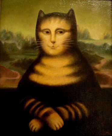 Martin Leman | Inscrutable Martin Leman, Mona Lisa Drawing, Lisa Smile, Mona Lisa Parody, Image Cat, Italian Artist, Fine Art Gallery, Animal Paintings, Cat Art