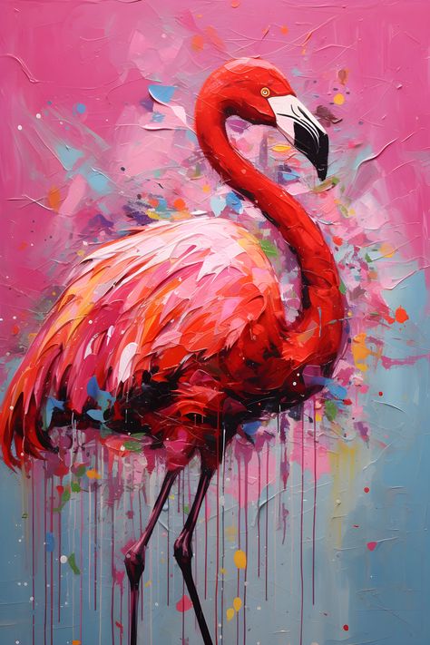 Pink Flamingo Print Matte vertical art Nursery Birds Maximalist Preppy Pink Living Room Decor Nursery Dorm Room Tropical Bird Pink Flamingo Art, Pink Living Room Decor, Vertical Art, Flamingo Painting, Geisha Art, Pink Living Room, Preppy Pink, Flamingo Art, Tropical Bird