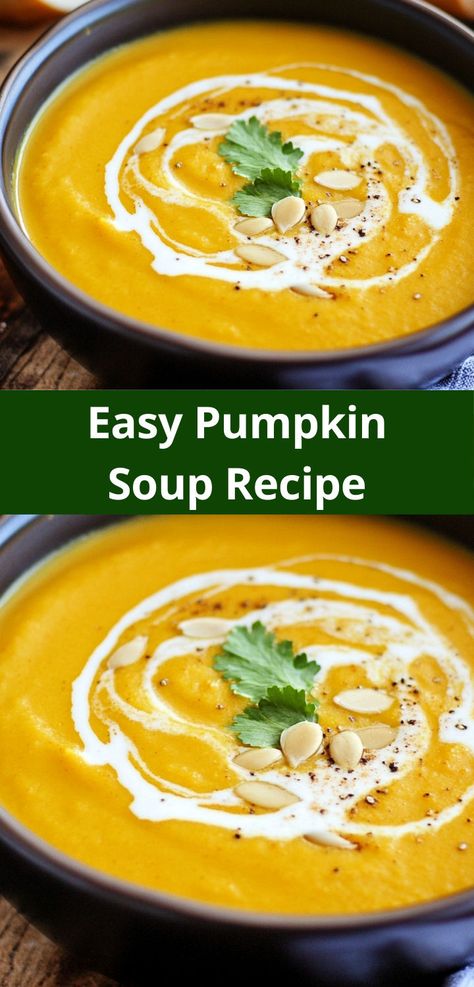 Looking for dinner ideas? Our Easy Pumpkin Soup Recipe is a flavorful choice in pumpkin soup recipe options, great for easy dinner recipes or lunch ideas to enjoy with family. Easy Pumpkin Soup Recipe, Pumpkin Soup Recipes, Easy Pumpkin Soup, Pumpkin Soup Recipe Easy, Creamy Pumpkin Soup Recipe, Pumpkin Soup Easy, Quick Soup Recipes, Creamy Pumpkin Soup, Pumpkin Soup Recipe