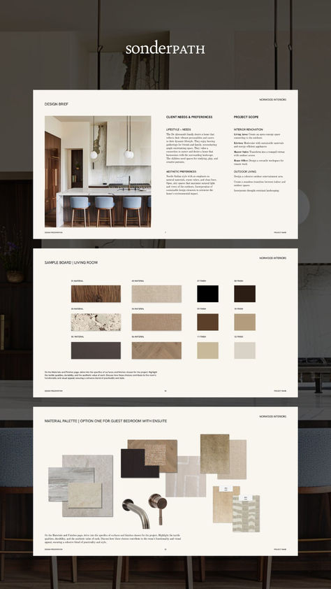 Templates for Interior Designers Interior Designer Portfolio Examples, Client Profile Interior Design, Interior Presentation Board, Concept Design Presentation, Interior Presentation, Floor Makeover, 포트폴리오 레이아웃, Interior Design Presentation, Portfolio Ideas