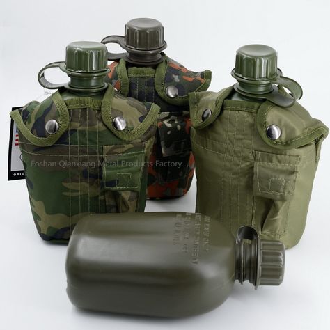 Tactical Water Bottle, Army Water Bottle, Canteen Bottle, Canteen Water Bottle, Vintage Army Jacket, Water Bottle Pouch, Army Gears, Tac Gear, Metal Water Bottle