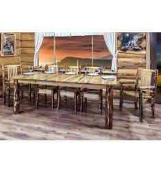 Log Tables, Rustic Dining Room Table, Pine Chairs, Rustic Kitchen Tables, Double Pedestal Dining Table, Kitchen Table Chairs, Pine Dining Table, Rustic Dining Room, Pedestal Dining Table