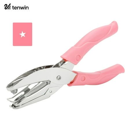 tenwin Handheld One-Hole Punch Single Hole Puncher Heavy Duty 8 Sheet Capacity for Binder Notebook Craft Paper Greeting Cards Scrapbook: Suitable for a variety of materials, such as A4 paper, greeting card, invoice, express sheet, corrugated paper, etc.Handheld hole punch, traditional pliers design, with soft rubber grip, comfortable and labor-saving.3 shapes for option, circle/star/heart, the hole punch is perfect for DIY handcraft.With paper scraps collection slot, saving cleaning time and kee Notebook Craft, Binder Notebook, Paper Greeting, Scrapbooking Tools, Hole Puncher, Corrugated Paper, Punch Tool, Hole Punches, Paper Punch