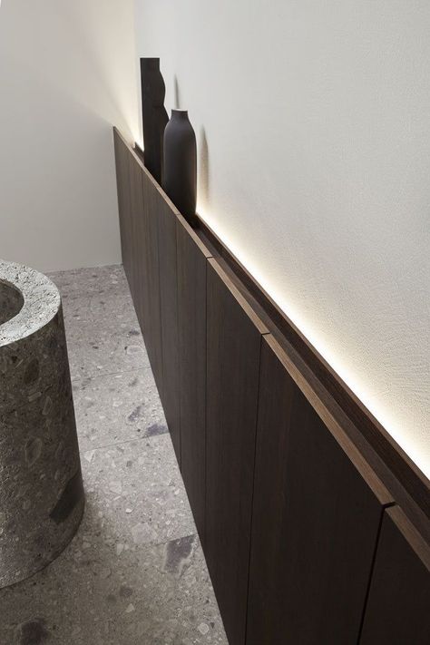 Concrete Effect Paint, Washbasin Design, Stone Columns, Stone Sink, Bad Design, Furniture Details, Cabinet Design, Wash Basin, 인테리어 디자인