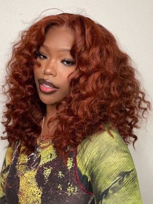 Ginger Curly Weave, Cowboy Copper Black Woman, Ginger Weave, Copper Auburn Hair Color, Dark Ginger Hair Black Women, Dark Ginger Hair, Reddish Brown Hair, Unice Hair, Ginger Hair Color