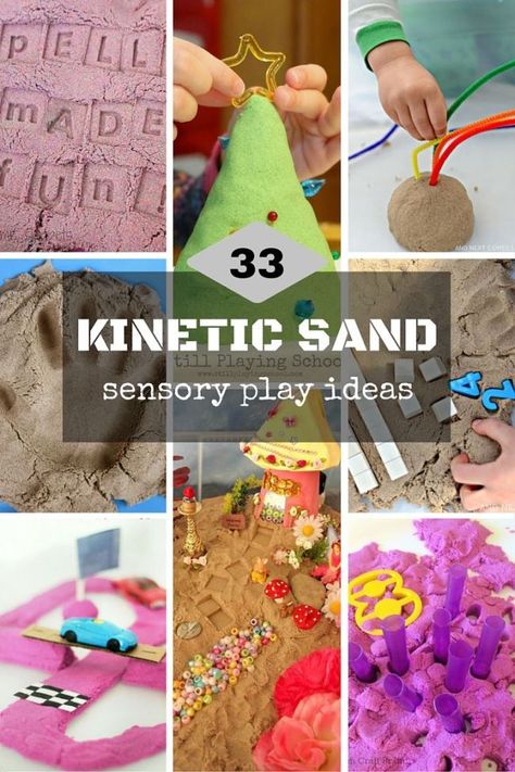 Best Toys 4 Toddlers - 33 Kinetic sand play ideas for kids to explore and use for playful learning. Sand Play Ideas, Play Ideas For Kids, Learning For Kids, Playful Learning, Sand Play, Invitation To Play, Kinetic Sand, Best Toys, Kids Sensory