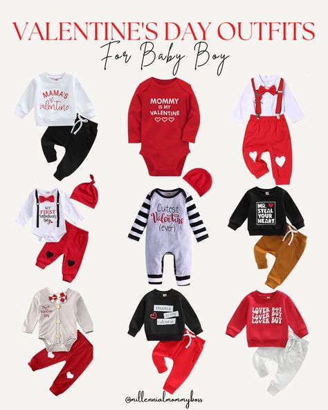 Baby Boy Valentine Outfit, Boys Valentines Outfit, Baby Valentines Outfit, Day Outfits, Valentines For Boys, Valentines Outfits, Valentine's Day Outfit, My Valentine, Day Outfit