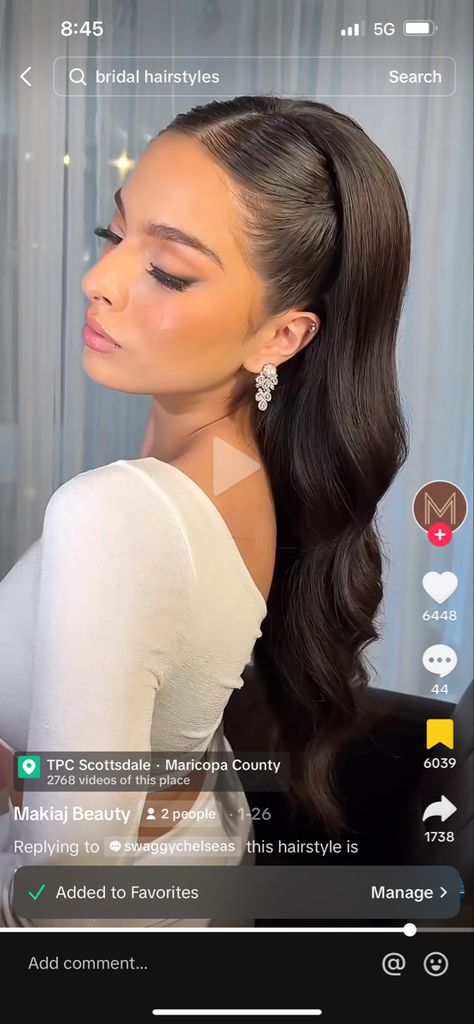 Hairstyle Front Pieces Pulled Back, Hairstyles Long Straight Hair Ideas, Hairdo For High Neckline Dress, Hairstyle For Corset Dress, Elegant Straight Hairstyles Wedding, Backless Hairstyles, One Sleeve Dress Hairstyle, Slik Hairstyles Long Hair, Hair Behind Ears Hairstyles