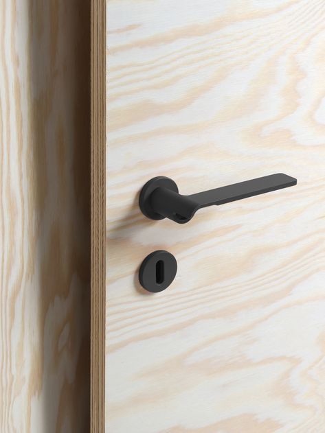 So crisp! Plywood door Plywood Door, Plywood Interior, Door Handle Design, Open Door, Plywood Furniture, Furniture Hacks, Internal Doors, Entrance Doors, Wood Texture