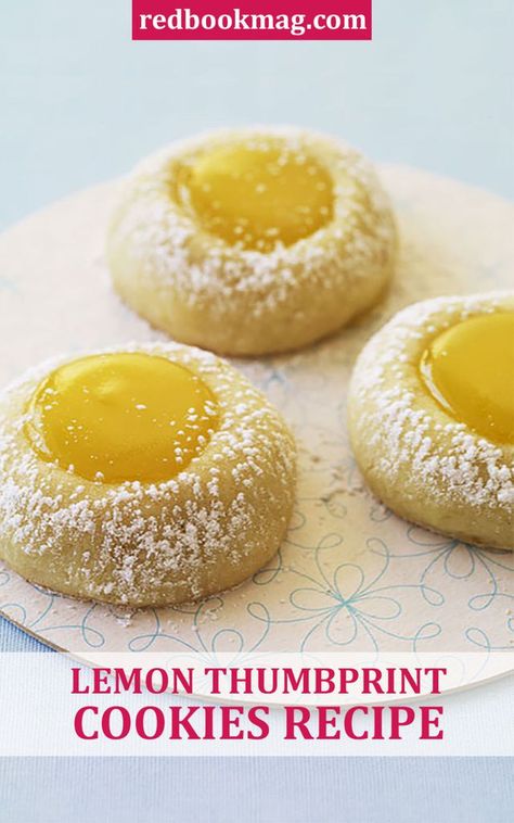 Thumbprint Cookies Christmas, Lemon Thumbprint Cookies, Thumbprint Cookie, Lemon Cookies Recipes, Thumbprint Cookies Recipe, Lemon Dessert Recipes, Curd Recipe, Sugar Eggs, Thumbprint Cookies