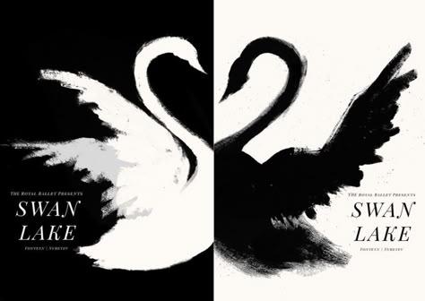 Swan Lake Poster, Swan Lake Aesthetic, Swan Poster, Black And White Swan, Swan Quotes, Black Swan Movie, Notan Art, Movie Decor, Iconic Poster