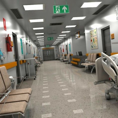 Hospital Photography, Hospital Architecture, Hospital Pictures, Hospital Interior, Hospital Room, Hospital Interior Design, Hospital Design, 3d Modelle, Medical School