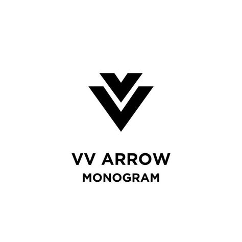 simple arrow monogram initial letter vv vector logo icon illustration design Vv Monogram Logo, Vv Logo Design Letter, V Monogram Logo, Vv Logo, Museum Branding, Letter Icon, Simple Logo Design, Logo Icon, Messenger Logo