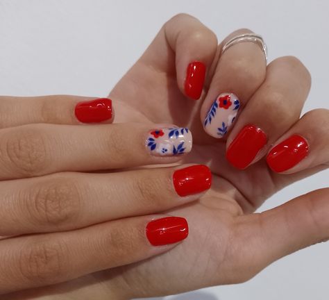 American Nails, Themed Nails, Nail Board, Trending Nails, Blue Nail Art, Nail Design Inspiration, Work Nails, Red Nail Designs, Nail Files