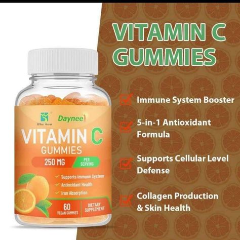 Vitamin C gummies Vitamin C Gummies, Vegan Gummies, Immune System Boosters, Cellular Level, Skin Health, Immune System, Vitamin C, Vitamins, Health