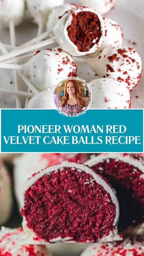 Pioneer Woman Red Velvet Cake Balls Recipe Grinch Red Velvet Cake Balls, Red Velvet Cake Balls Recipe, No Bake Red Velvet Cake Balls, Red Velvet Cake Pops Recipe Easy, Cake Ball Recipes Easy, Pioneer Woman Red Velvet Cake, Red Velvet Cheesecake Balls, Red Velvet Cake Pops Recipe, Pioneer Woman Desserts