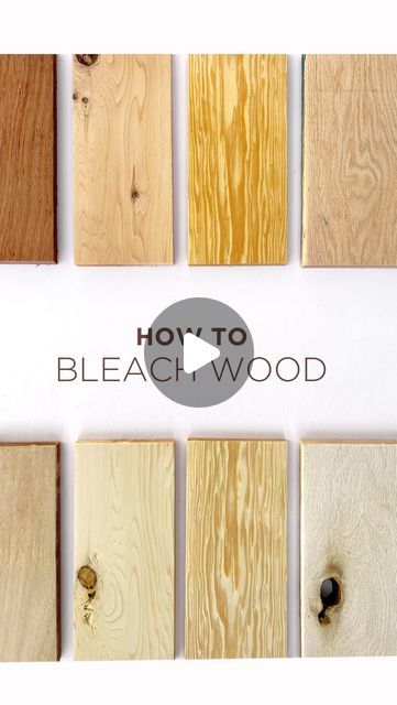 Jenna Sue • Design + DIY on Instagram: "Friends, this is a game-changer EVERY DIYer needs to know about! 🤯

Have you tried two-part wood bleach? It’s the only way to remove the natural color from wood, it’s SUPER easy to do and under $12!

This process works on all kinds of wood, and I tested it out on 7 popular species in today’s blog post.

You have to see what happened to the red oak… (spoiler alert: it looks like white oak!) Talk about a DIY game-changer. This is my favorite hack in a long time! 😎

Comment LINK to see the results from this experiment (plus our new butcher block counters) or head to the post at jennasuedesign.com—link in bio!👇🏼" Bleach Red Oak, Red Oak Furniture, Bleach Pine Wood, How To Get The Yellow Out Of Pine Wood, Lighten Orange Wood, How To Bleach Wood, Can You Use Bleach On Wood, Neutralize Yellow Wood, Bleach Furniture