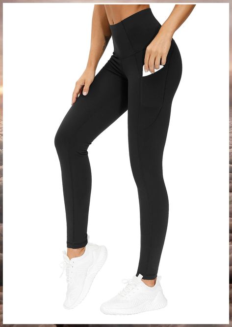 THE GYM PEOPLE Thick High Waist Yoga Pants with Pockets, Tummy Control Workout Running Yoga Leggings for Women Gym People, Yoga Pants With Pockets, High Waist Yoga Pants, Yoga Pant, Sweater Collection, Pants With Pockets, Leggings For Women, Active Wear Outfits, Look Chic