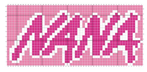 Nana Anime Alpha Pattern, Nana Pixel Art Grid, Nana Cross Stitch Pattern, Nana Grid Pattern, Nana Anime Crochet, Pixel Grid Design Crochet, Nana Perler Beads, Nana Alpha Pattern, Alpha Patterns Crochet Anime