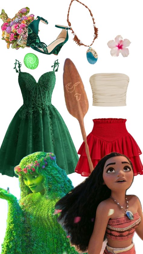 Tropical Halloween Costume, Moana Outfit Ideas, Moana Halloween, Moana Aesthetic, Moana Halloween Costume, Duo Costumes, Duo Halloween Costumes, Disney Outfit, Costumes Ideas