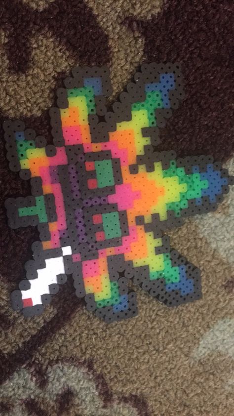 Rave Perler Pattern Trippy, Band Perler Beads, Trippy Perler Beads, Trippy Perler, Alien Perler, Trippy Perler Bead Patterns, Rave Perler Pattern, Melt Beads, Beads Perler