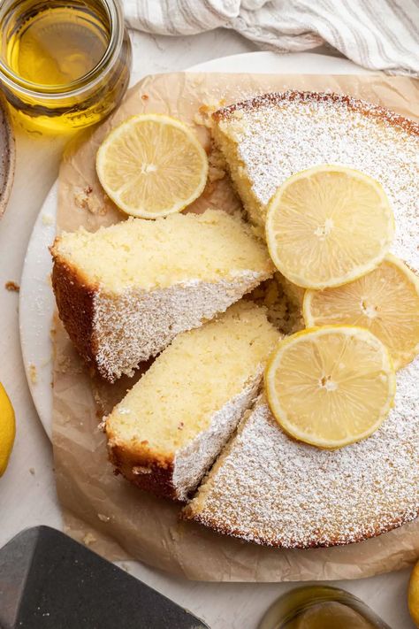 Live Well Bake Often, Olive Oil Cake Recipe, Snacking Cake, Lemon Olive Oil Cake, Lemon Bundt Cake, Lemon Cake Recipe, Oil Cake, Lemon Olive Oil, Olive Oil Cake