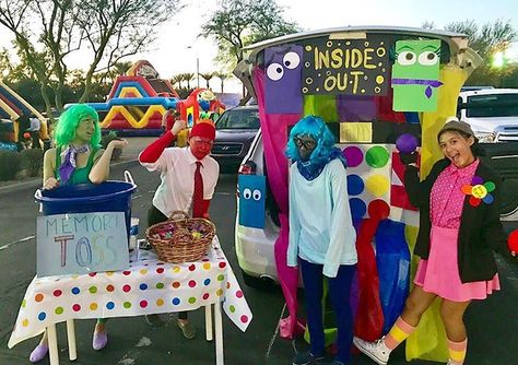 Inside Out Theme Trunk Or Treat, Alvin And The Chipmunks Trunk Or Treat, Trunk Or Treat Ideas Inside Out, Inside Out 2 Trunk Or Treat Ideas, Inside Out Trunk Or Treat Theme, Trunk Or Treat Inside Out, Inside Out 2 Trunk Or Treat, Inside Out Trunk Or Treat Ideas For Cars, Funny Trunk Or Treat