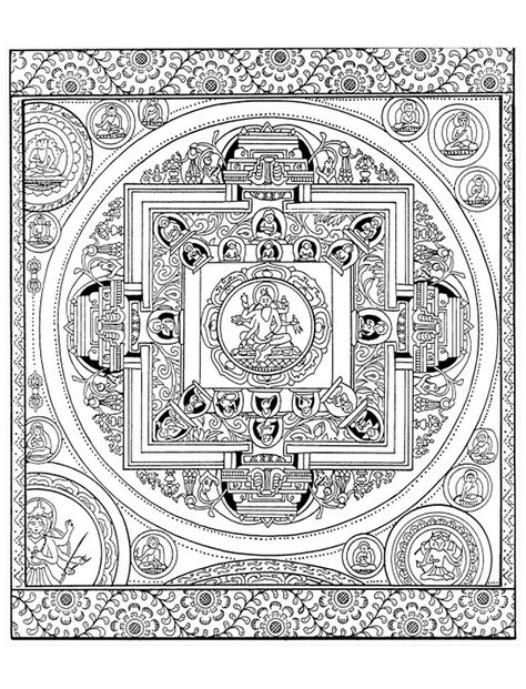 Mandala Dragon, Tibetan Mandala, Designs Coloring Books, Mandala Coloring Books, Tibetan Art, Mandalas Design, Flower Coloring Pages, Mandala Coloring Pages, Coloring Pages To Print