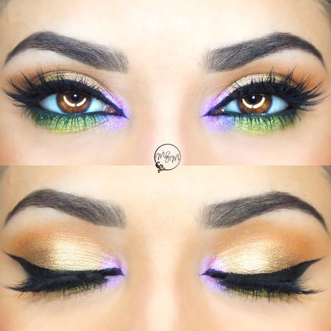 491 Likes, 7 Comments - Meggan Ory (@makeupbymeggan) on Instagram: “Happy Mardi Gras! 💛💚💜 Product details @toofaced shadow insurance primer @too faced peanut butter…” Mardi Gras Makeup, Mardi Grad, Madi Gras, Mardi Gras Wedding, Mardi Gras Outfits, Mardi Gras Costumes, Mardi Gras Decorations, Peanut Butter And Jelly, Mardi Gras Party