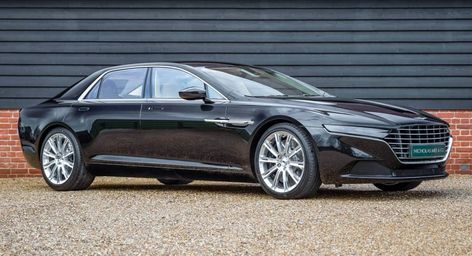 This 2016 Aston Martin Lagonda Taraf is for sale in the United Kingdom. Aston Martin V12, Aston Martin Lagonda, Geneva Motor Show, Luxury Marketing, Luxury Sedan, Combustion Engine, Luxury Suv, Rear Wheel Drive, Black Exterior