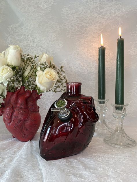 Anatomical Heart Vase, Red Candle Holders, Red Candle, Heart Vase, Cool Lighters, Magic Herbs, Pretty Pens, Spark Up, Heart Box